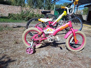 Детские велосипеды: Үч велосипед сатылат 1) Детский велосипед Starke (розовый) - Колеса — 15