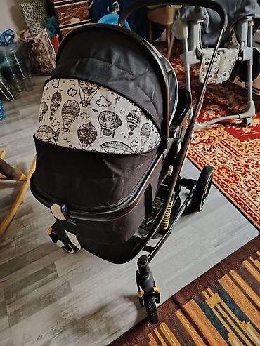 uşağ arabalari: Uşaq arabası – Fi̇sher brendi, qara-rəngli şassi və beşik tipli yataq — 4