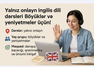Repetitorlar: Xarici dil kursu, İngilis dili, Böyüklər üçün, Uşaqlar üçün, Danışıq klubu, Abituriyentlər üçün