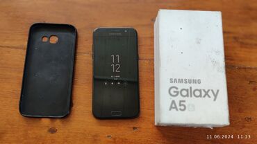 samsung j: Samsung Galaxy A5 2017, 32 GB, rəng - Qara, İki sim kartlı
