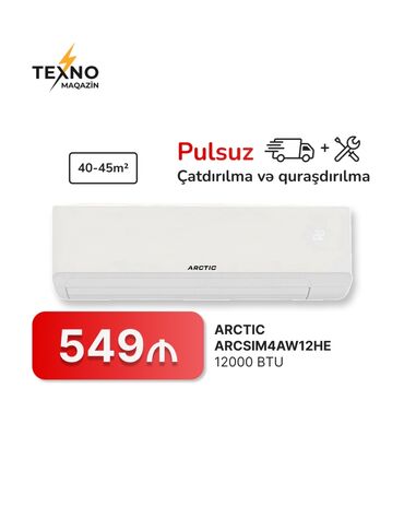 kondisioner sekilleri: Kondisioner 40-45 kv. m, Split sistem, Pulsuz quraşdırılma