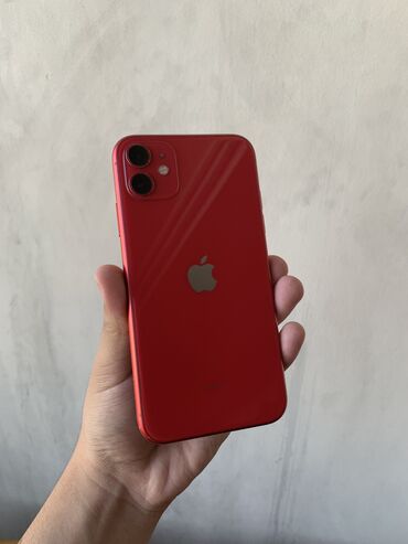 мобильные телефоны ми новые без бу: IPhone 11, Колдонулган, 128 ГБ, Кызыл, 68 %