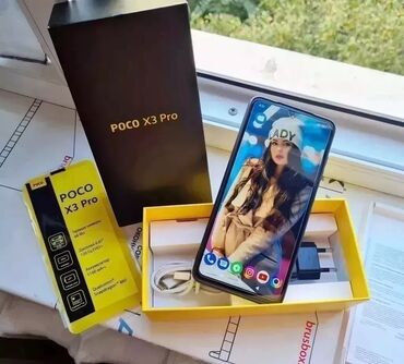 poco x4 gt чехол: Poco X3 Pro, Колдонулган, 256 ГБ, түсү - Кара, 2 SIM