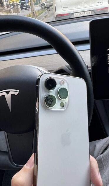 цена айфон 13 бу: IPhone 13 Pro, Колдонулган, 128 ГБ, White Titanium, Кулакчындар, Заряддоочу түзүлүш, Коргоочу айнек, 98 %