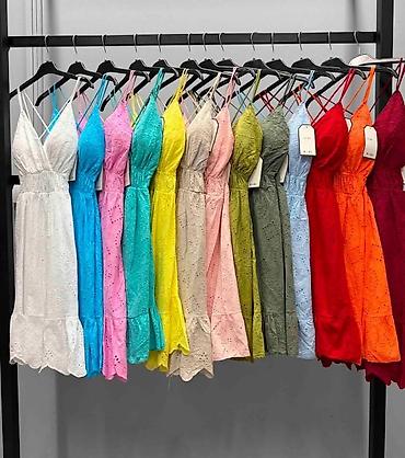 mango suknje: Letnja haljina na bretele – broderie anglaise - Kroj: A-linija sa — 3