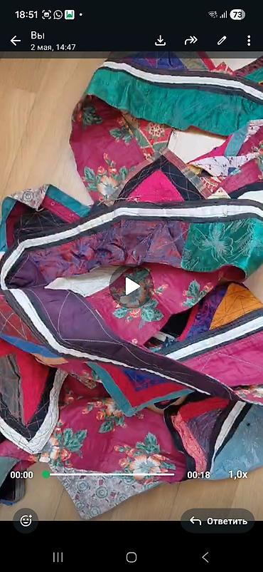sultan tekstil: Patchwork yorğan – əl işi - Material: müxtəlif naxışlı və rəngli — 1