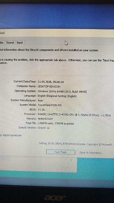 Ноутбуки и аксессуары: Acer TravelMate P256-MG noutbuk - Ekran: 15.6" (təxminən), mat panel — 1