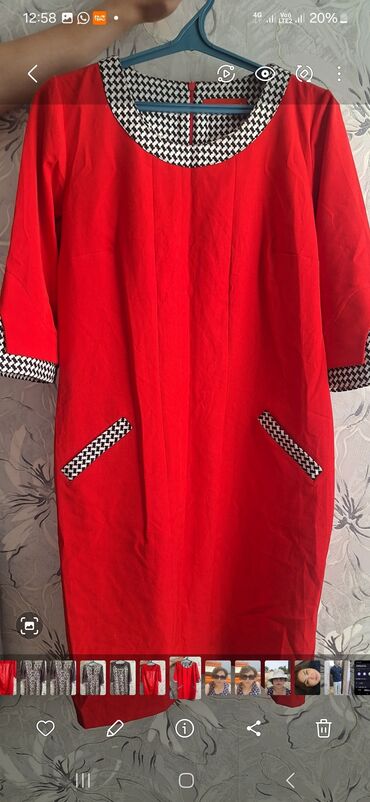 Повседневные платья: Повседневное платье, Короткая модель, 5XL (EU 50)