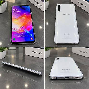 iphone 7 plus kabro: Samsung Galaxy A70, 128 GB, rəng - Ağ, Sensor, Barmaq izi, Simsiz şarj — 1