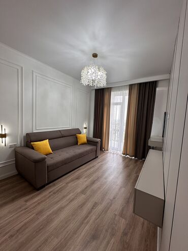 лермантова жибек жолу: 1 комната, 44 м², Элитка, 15 этаж, Дизайнерский ремонт