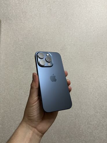 100 kv: IPhone 15 Pro, 128 GB, Blue Titanium, Simsiz şarj, Face ID