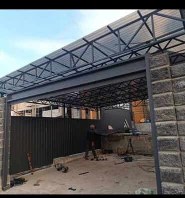Сварка: Навес из поликарбоната с металлическим каркасом. Подходит для создания — 22