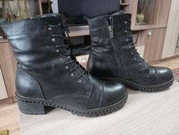 солдатские ботинки: Сапоги, 39, цвет - Черный