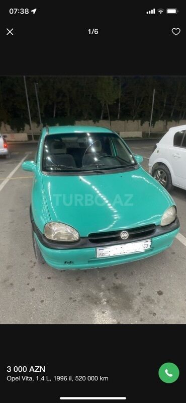 бампер гольф 3: Opel Vita: 1.4 л | 1996 г. 52000 км Хэтчбэк