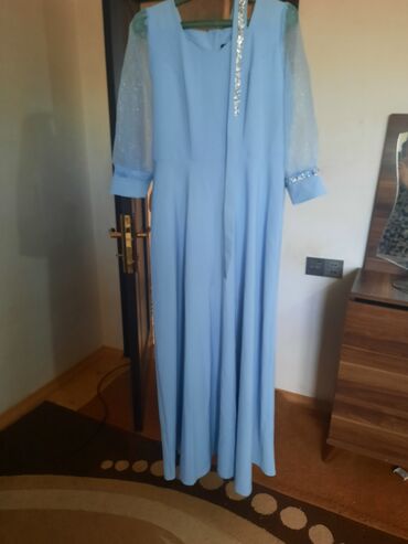 Ziyafət donları: Ziyafət donu, Maksi, Mavi, 5XL (EU 50)