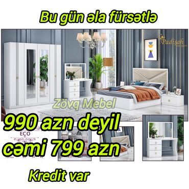 Çarpayılar: 2 təknəfərlik çarpayı, Dolab, Termo, 2 tumba, Azərbaycan, Yeni