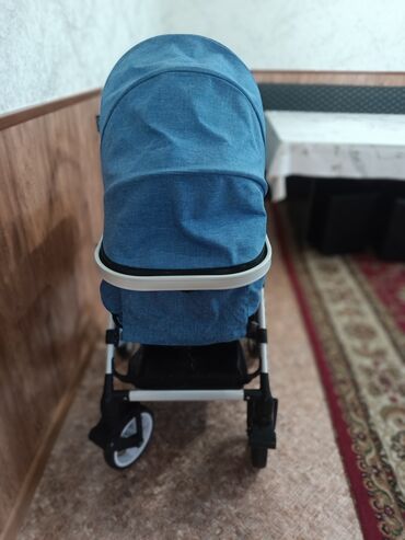 коляска golden baby: Коляска, цвет - Голубой, Б/у
