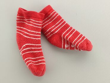 czarno czerwona bielizna: Шкарпетки, 16–18, стан - Хороший