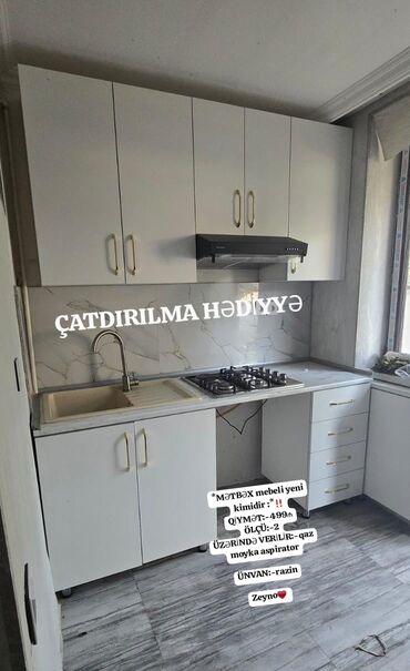 Mətbəx mebeli: *MƏTBƏX mebeli yeni kimidir :-TƏCİLİ SATILIR*‼️ QİYMƏT:-499₼ ÖLÇÜ:-2