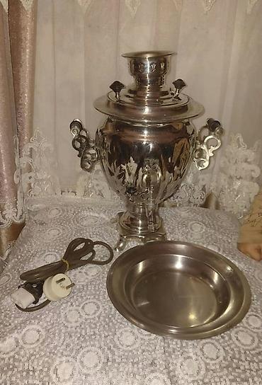 xrom caydan: Elektrik və kömürlü samovar dəsti + Maxwell qəhvə/çay dəmləyicisi 1) — 1