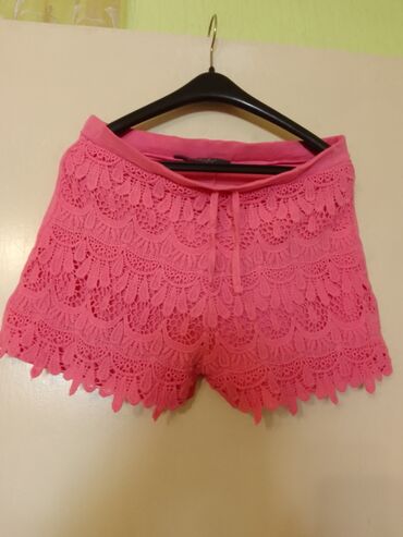 Shorts, Britches: M (EU 38), Cotton, color - Pink, Single-colored