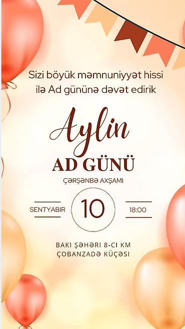 any inboxing: Məhsul: Fərdi Ad Günü Dəvətnamə Dizaynı və Hazırlanması Təsvir: - Hər — 3