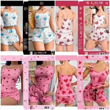 женские розовые рубашки: Qadın üçün şortlu pijama dəstləri - Brendlər: Ruselin, Kiss Me - lalafo.az -da женские розовые рубашки: Qadın üçün şortlu pijama dəstləri - Brendlər: Ruselin, Kiss Me -