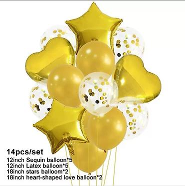 Воздушные шары и принадлежности: Наборы воздушных шаров для оформления праздника, 14 шт. в комплекте — 3