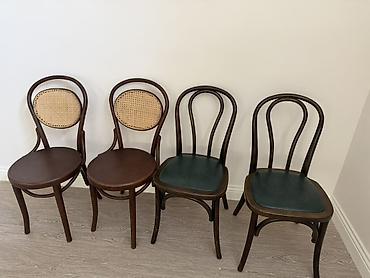 jam: Məhsul: 4 ədəd taxta yemək otağı/stul dəsti Giymet rattan stul 170 azn — 1