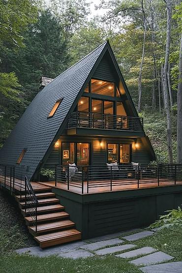 landşaft dizayn: Kv 500 ₼ başlayan qiymətlərlə. A-frame tipli modul evlərin — 5