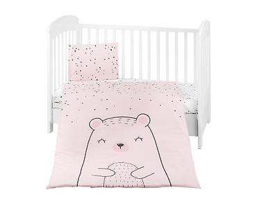sat parfois: Posteljina sa ogradicom – KKB Bear with Me pink, set 6 delova (60×120 — 1