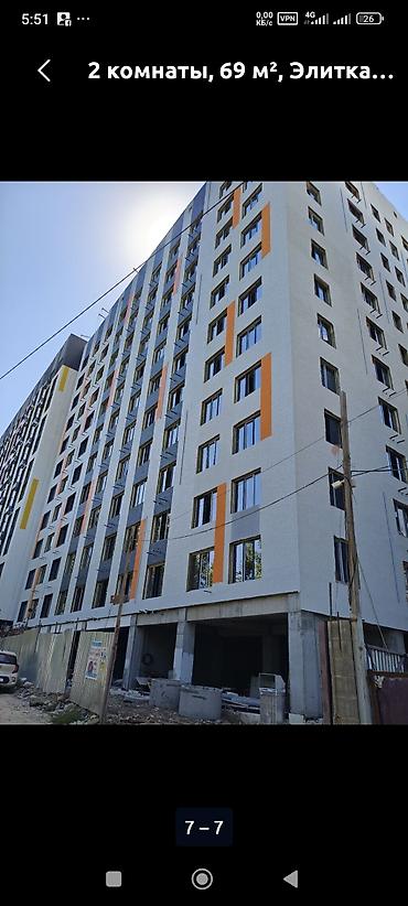 элитная: 2-комнатная квартира, 69 м², ЖК MANAS (блок Г) - Планировка: удобная — 1