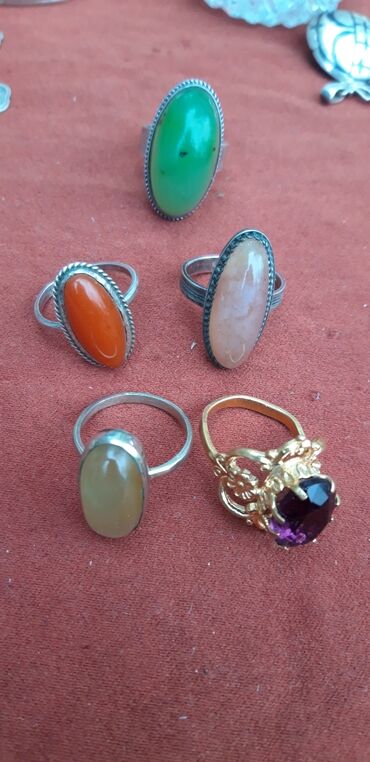 кольцо из камня: Уральские самоцветы,серебро и позолота,Советское