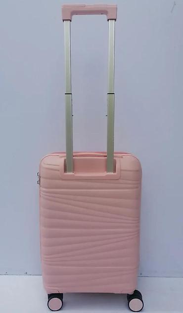 Putni koferi i torbe: Tvrdi kofer na točkiće – roze - Materijal: tvrda plastika (ABS/PC — 7