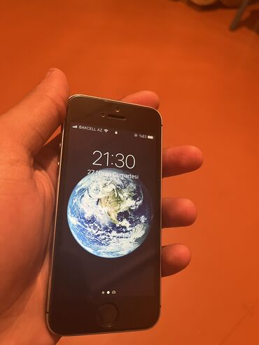 iphone 5s plata: IPhone 5s, 16 GB, Space Gray, Barmaq izi