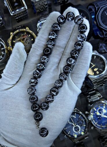 Təsbehlər: Şüşə bəzəkli təsbeh – bir neçə rəng variantı - Material: cilalanmış — 8