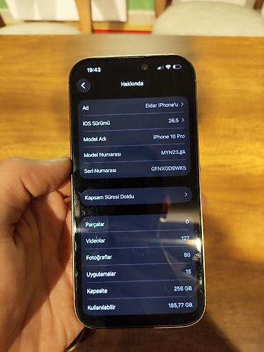 Apple iPhone: IPhone 16 Pro, 256 GB, Ağ, Face ID -da lalafo.az — 8 Apple iPhone: IPhone 16 Pro, 256 GB, Ağ, Face ID — 8