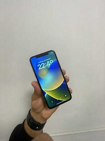 фейс: IPhone X, Б/у, 64 ГБ, Белый, 100 % — 1