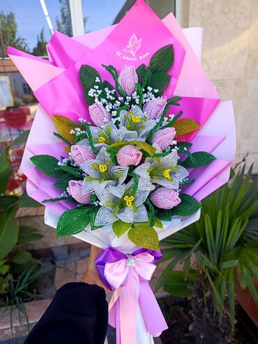 Süni güllər: GÜLLƏR MUNCUQDAN EL ISHI/SIFARISHLE HAZIRLANIR/DAIMI SOLMAYAN ÖZEL — 9