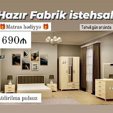 Yataq otağı mebel dəsti Hazır fabrik istehsalı. Komplekt: - 2