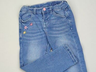 majtki dziewczęce 110: Spodnie jeansowe, 5.10.15, 4-5 lat, 110, stan - Dobry