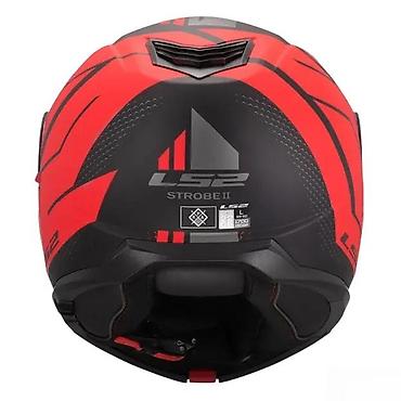 bbs volan: LS2 Strobe II modularna kaciga za motocikl u crno-crvenoj kombinaciji — 4