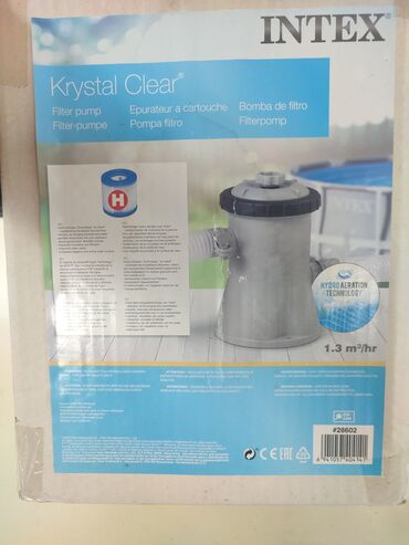 Перчатки: Hovuz üçün filter-nasos Intex Krystal Clear. Saatda 1,3 kubmetr suyu