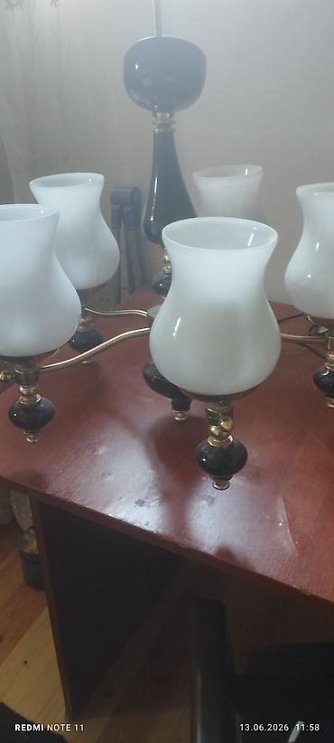 lustr ventilator: Çılçıraq, 5 lampa, Metal — 1