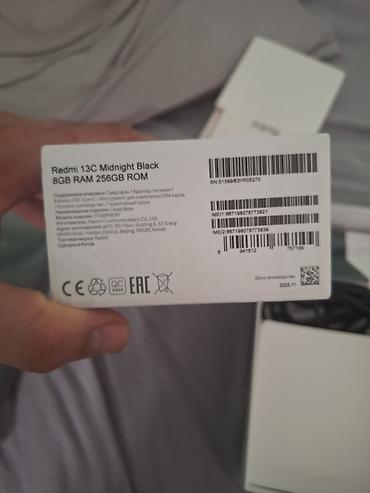 xiaomi mi11 t: Redmi 13C, 256 GB, rəng - Qara, Zəmanət — 2