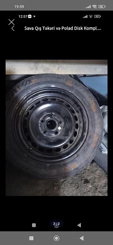 17 lik disk teker: İşlənmiş Disk təkər 195 / 65 / R 15, 5 Boltlu — 1