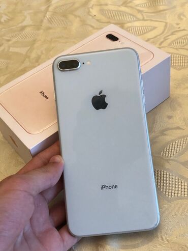 iphone 8 plus kabrolari: IPhone 8 Plus, 64 GB, Ağ, Barmaq izi, Face ID