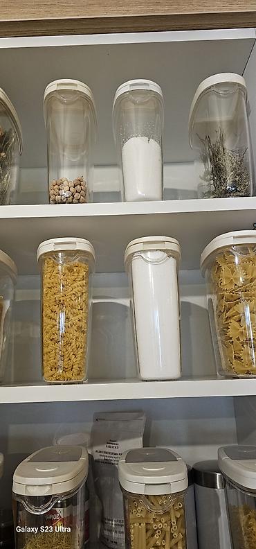Mətbəx aksesuarları: Ikea Mətbəx üçün hermetik saxlama qabları dəsti, keyfiyyetli — 1
