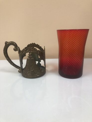 Sikkələr: Antik stekan ve altdigi sovet dovrune aid moskva hec ishlenmeyib ideal — 7