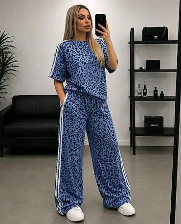 p. s nova kolekcija bih: Ženski komplet – majica i široke pantalone sa leopard dezenom — 1